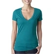 Ladies' CVC Deep V-Neck T-Shirt