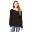 Ladies' Sponge Fleece Wide Neck Sweatshirt