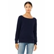 Ladies' Sponge Fleece Wide Neck Sweatshirt