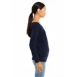 Ladies' Sponge Fleece Wide Neck Sweatshirt