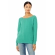 Ladies' Sponge Fleece Wide Neck Sweatshirt