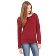 Ladies' Sponge Fleece Wide Neck Sweatshirt