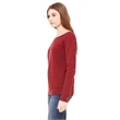 Ladies' Sponge Fleece Wide Neck Sweatshirt