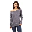 Ladies' Sponge Fleece Wide Neck Sweatshirt