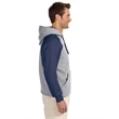 Adult 8 oz. NuBlend® Colorblock Raglan Pullover Hooded Sw...