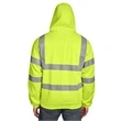 Men's Tall Hi-Vis Class 3 Lined Full-Zip Hooded Sweatshirt