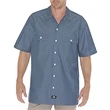 Unisex Relaxed Fit Short-Sleeve Chambray Shirt