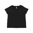 LAT Curvy Collection Women's Fine Jersey V-Neck Tee