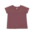 LAT Curvy Collection Women's Fine Jersey V-Neck Tee