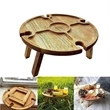 Wooden Outdoor Folding Picnic Wine Table