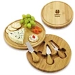 Bamboo Swivel Cheese Board with Knife Set