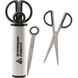 Stainless steel letter opener and scissors desk set