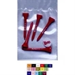 Golf Tee Poly Bag Combo Pack with Five 2 1/8