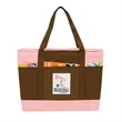 Two-Tone Jute Canvas Shopping Tote