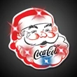 Light Up Flashing Classic Santa LED Pin
