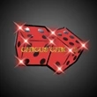 Flashing Dice LED Pin Blinkies