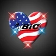 Light Up Heart of America Flashing LED pin
