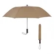 44" Arc Telescopic Folding Wood Handle Umbrella