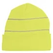 Knit Cuff Beanie With Reflective Stripes