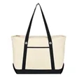 Large Cotton Canvas Sailing Tote Bag