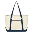 Large Cotton Canvas Sailing Tote Bag