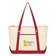 Large Cotton Canvas Sailing Tote Bag