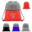 Color Basics Heathered Non-Woven Drawstring Bag