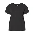 LAT Curvy Collection Women's Fine Jersey V-Neck Tee