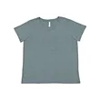 LAT Curvy Collection Women's Fine Jersey V-Neck Tee