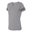 LAT Women's Football V-Neck Fine Jersey Tee