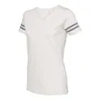 LAT Women's Football V-Neck Fine Jersey Tee