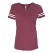 LAT Women's Football V-Neck Fine Jersey Tee