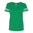 LAT Women's Football V-Neck Fine Jersey Tee