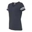 LAT Women's Football V-Neck Fine Jersey Tee