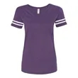 LAT Women's Football V-Neck Fine Jersey Tee