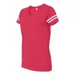 LAT Women's Football V-Neck Fine Jersey Tee