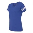 LAT Women's Football V-Neck Fine Jersey Tee