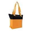 Two Tone Accent Zipper Tote