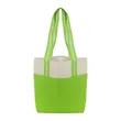 Color Accent Polyester Shopper Tote