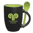 12 Oz. Spooner Mug - Black With Lime