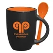 12 Oz. Spooner Mug - Black With Orange