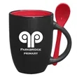 12 Oz. Spooner Mug - Black With Red