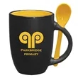 12 Oz. Spooner Mug - Black With Yellow
