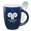 12 Oz. Spooner Mug - Cobalt Blue With White