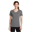 Port & Company Ladies Performance Blend V-Neck Tee.