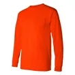 Bayside USA-Made 50/50 Long Sleeve T-Shirt with a Pocket