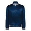 Augusta Sportswear Satin Baseball Jacket Striped Trim