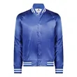 Augusta Sportswear Satin Baseball Jacket Striped Trim