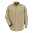 Bulwark Concealed-Gripper Pocketless Work Shirt Long Sizes
