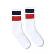 SOCCO USA-Made Striped Crew Socks